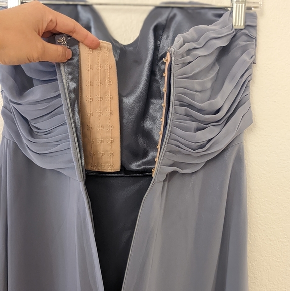 Dusty Blue Custom-made Bridesmaid Dress - Picture 7 of 10